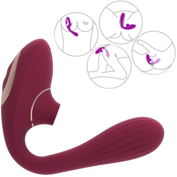 Vibrador de Clitoris e Ponto G 10 modos de Vibração e Sucção