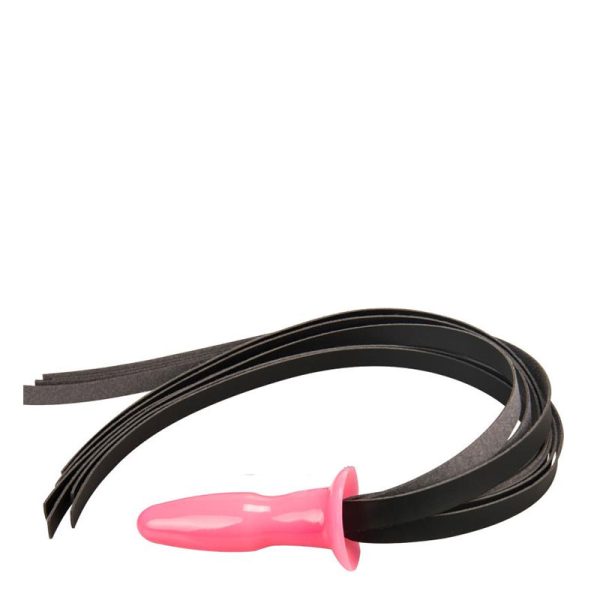 Plug Anal Rosa em Silicone 9x3,1CM com Chicote Preto - Image 2