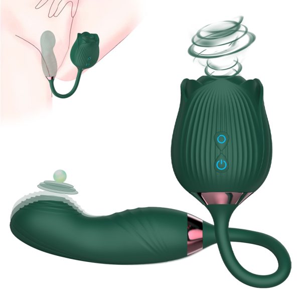Vibrador Flor Ponta Dupla Funções Com Sugador e Aquecimento - Image 6