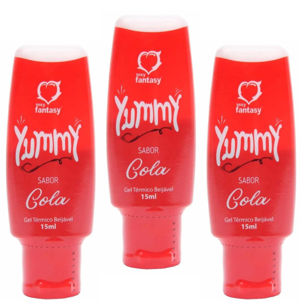KIT 03 Yummy Gel Térmico Comestível Cola Sexy Fantasy