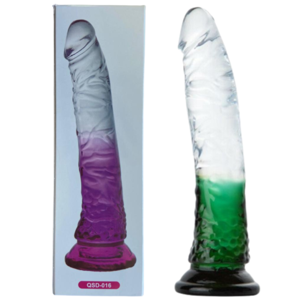 Prótese Realística com Ventosa e Degrade na Cor Verde - 20cm
