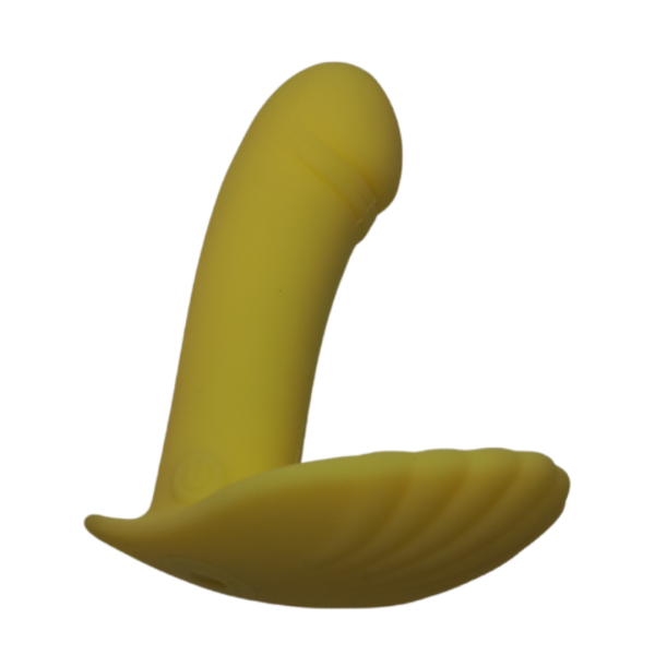 Vibrador Calcinha Amarelo USB Formato Concha com Controle - Image 4