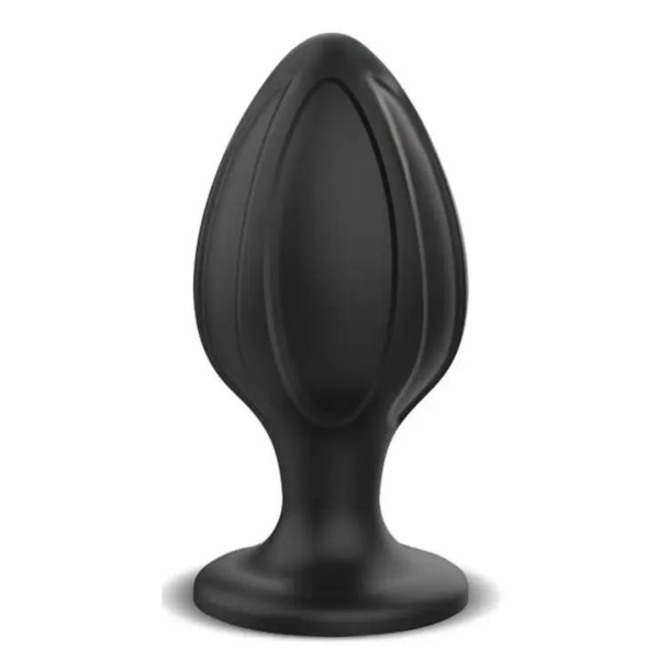 Mini Plug Anal Preto Em Silicone Ponta Formato de Fendas 6x3 Cm - Image 2