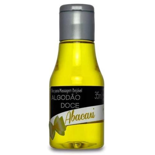 Kit 03 Oleos Beijável no Sabor Abacaxi Algodão Doce 35Ml - Image 3