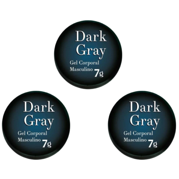 Kit 03 Unidades Gel Dark Gray Excitante Masculino 7g Garji