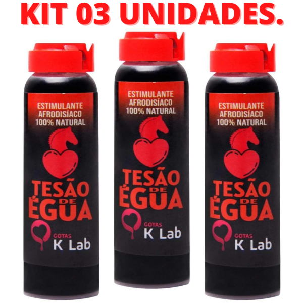 Kit 03 Estimulantes Afrodisiaco Tesão De Égua 10Ml - Klab - Image 2