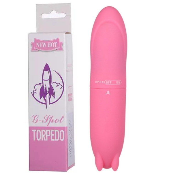 Mini Vibrador G-Spot Torpedo Rosa Aveludado Multivelocidade - Image 3