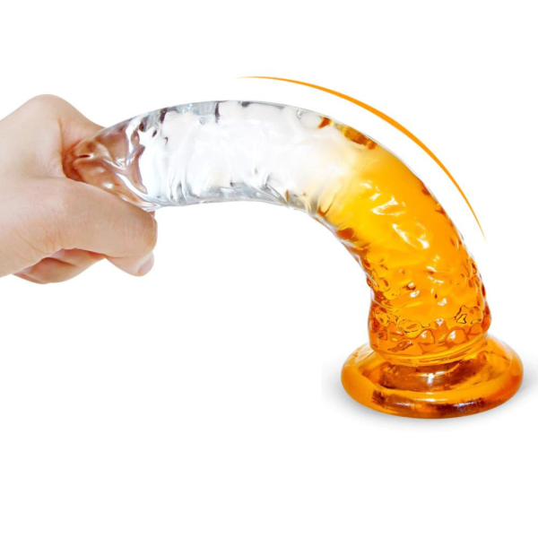 Prótese Realística com Ventosa e Degrade na Cor Amarela 20cm - Image 3