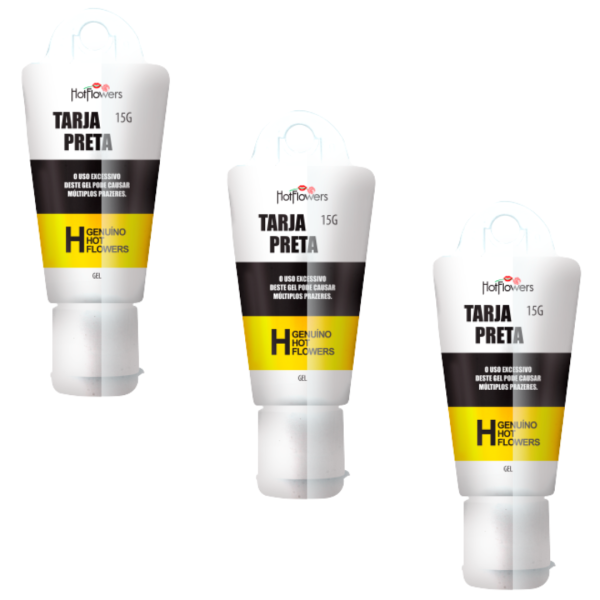 Kit 03 Gel Excitante e Picante Tarja Preta 15g Hot Flowers