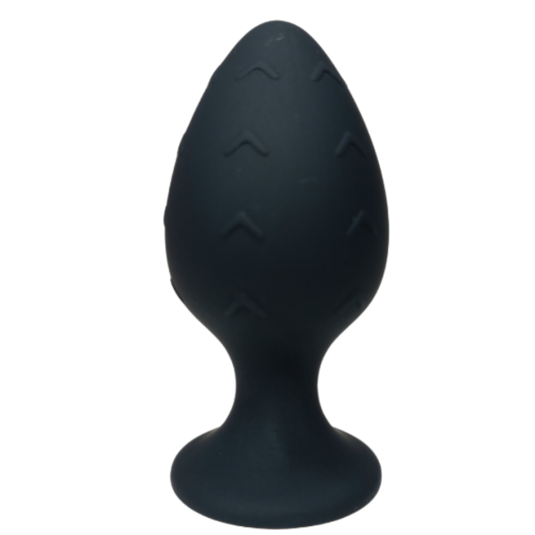 Mini Plug Anal de Silicone Preto Com Detalhes em Flecha 6×3 Cm - Image 2