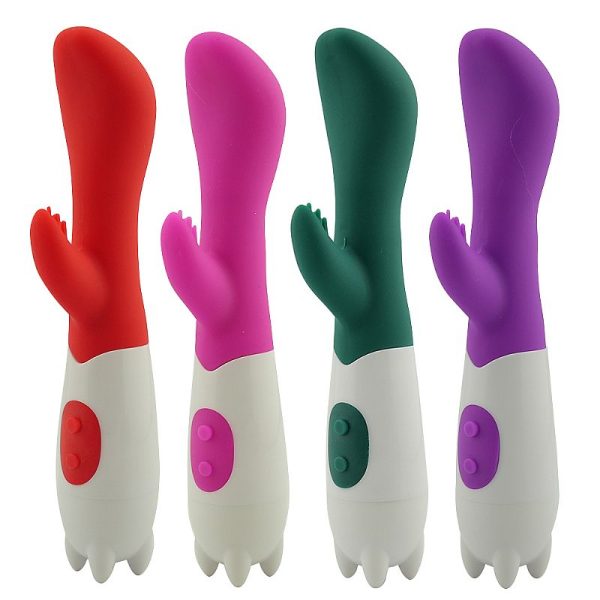 Vibrador Duplo 10 Velocidades Estimula Clitóris e Ponto G Vermelho - Image 3