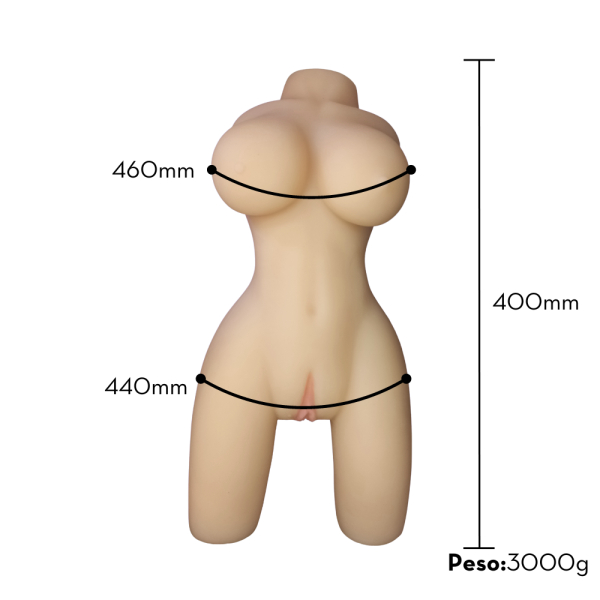 Masturbador Meio corpo Articulável com Seios, Vagina e Anus - Image 2