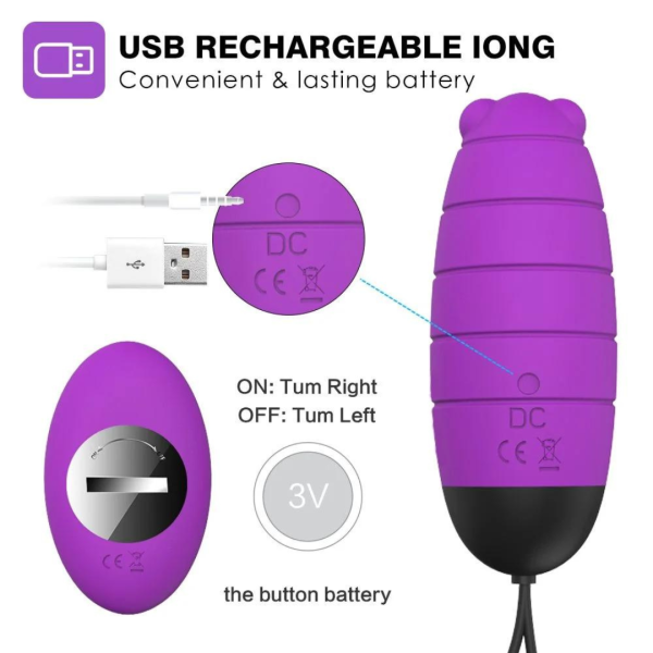 Vibrador com Controle Remoto  Recarregável - Baby Bee - RCT - Image 4