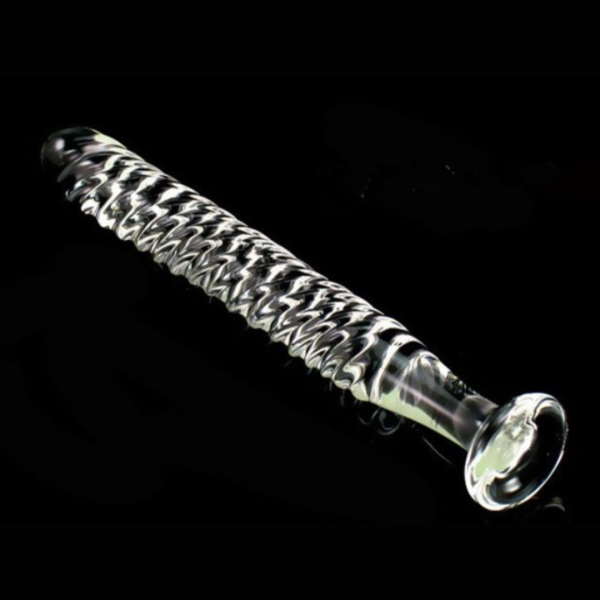 Plug Anal de Vidro Formato em Espiral 19 x 3,5 Cm - Image 3