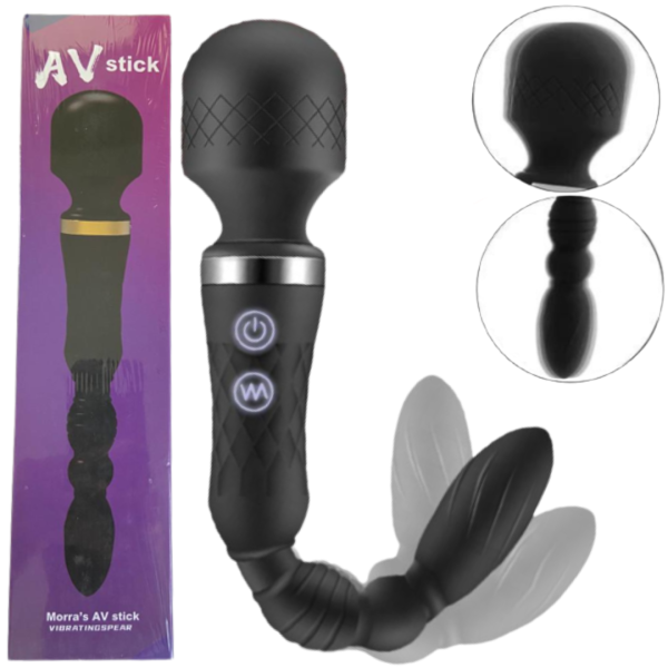 Massageador Varinha Com 2 Pontas Vibratórias Maleável - USB
