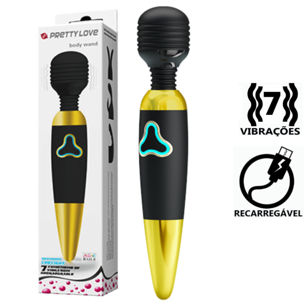 Massageador Corporal com 7 Vibração Recarregável - BODY WAND