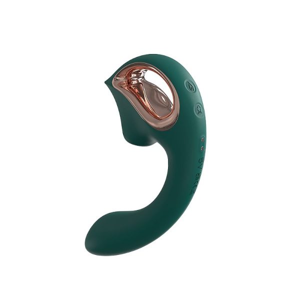 Vibrador de Ponto G e Clitóris com Pulsações VERDE - Selene - Image 3