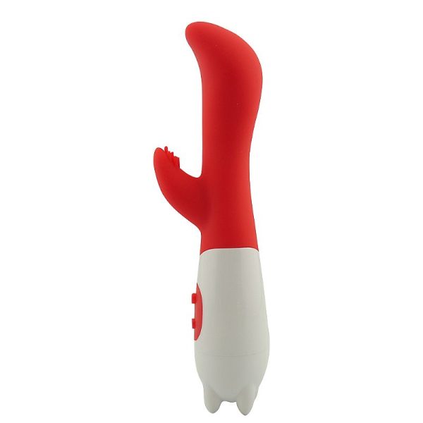 Vibrador Duplo 10 Velocidades Estimula Clitóris e Ponto G Vermelho