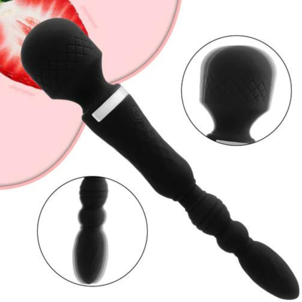 Massageador Varinha Com 2 Pontas Vibratórias Maleável - USB - Image 5