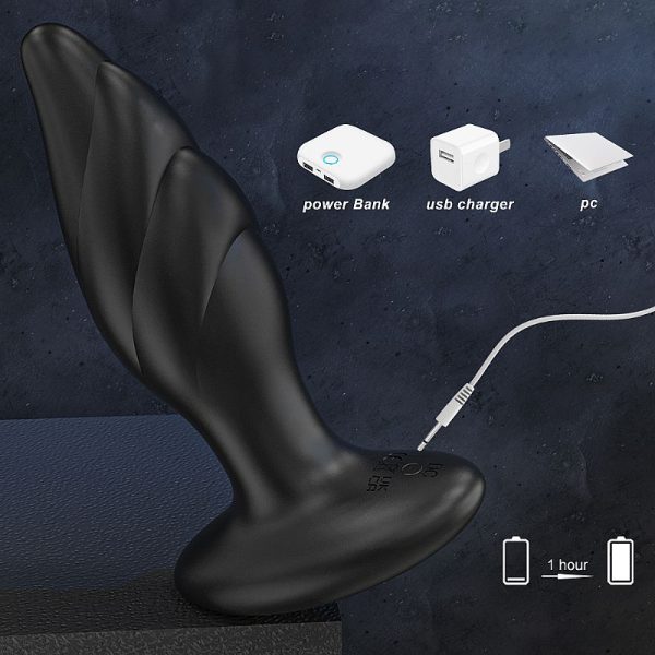 Plug Anal com Vibrador e Rotações, USB - Whirlwind - S-hande - Image 6