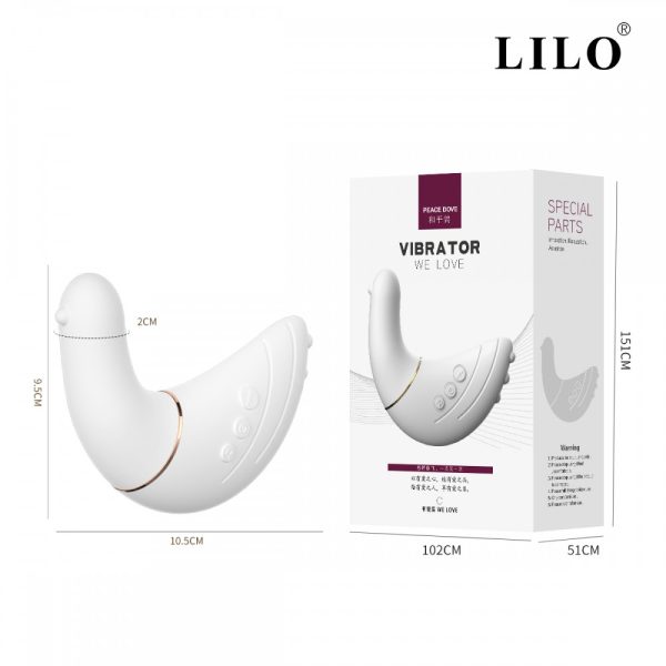 Vibrador Ponta Dupla Recarregável PEACE DOVE 10 Velocidades - Image 6