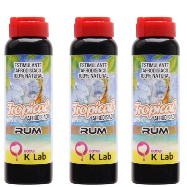 Kit 03 Estimulante Afrodisíaco Gotas Energético Tropical Run 10 Ml