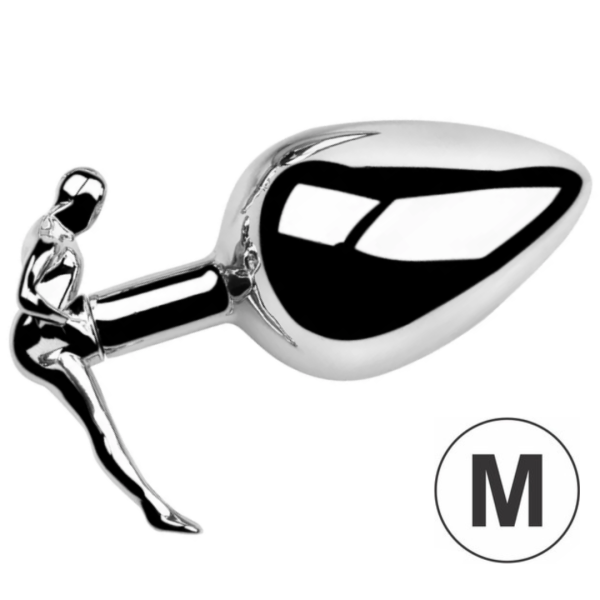 Plug Anal Tamanho M Com Formato de Homem na Base - 9x4CM