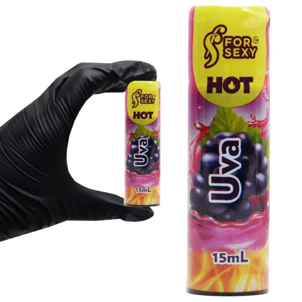 Kit 03 Gel Hot Comestível de Uva Saboroso 15Ml ForSexy - Image 3