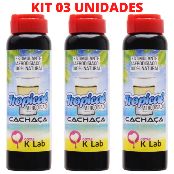Kit 03 Estimulante Afrodisíaco Gotas Energético Tropical Cachaça 10 Ml - Image 2
