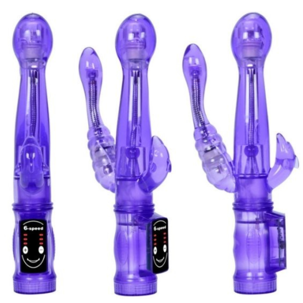 Vibrador Golfinho com 03 Estimuladores e 06 Velocidades