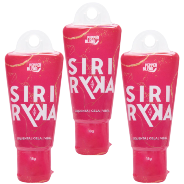 KIT 03 Géis Siri Ryca Excitante Vibrador 18G - Pepper Blend