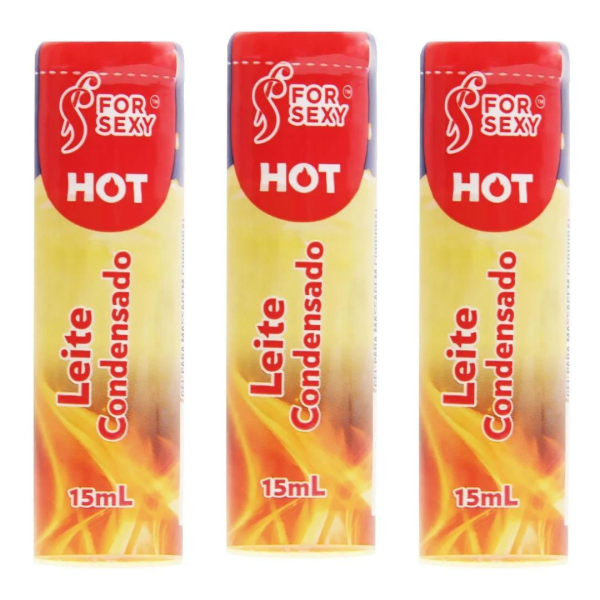 KIT 03 Géis Hot Comestível de Leite Condensado Saboroso 15Ml