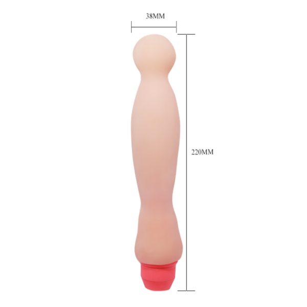 Prótese Com Vibrador e Vertebra Forma Arredondada Flexi Vibe - Image 5