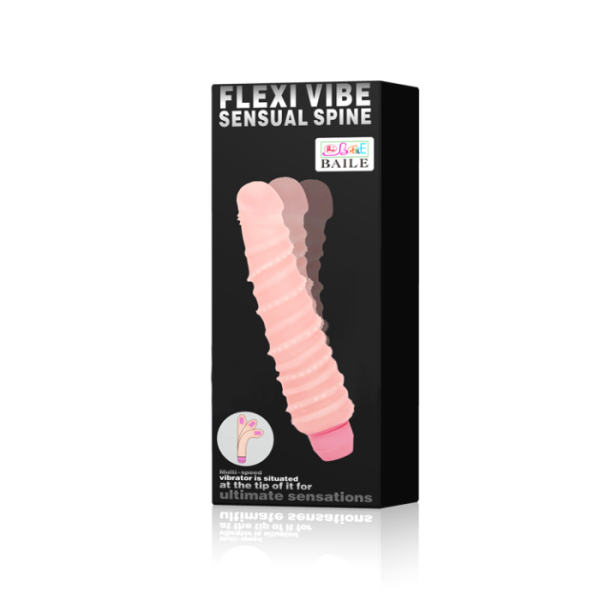 Pênis com Vertebras e Texturizado Multivelocidade Flexi Vibe - Image 7