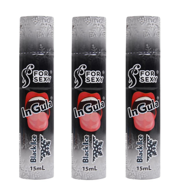 Kit 03 Gel Para Oral Garganta Profunda Black Ice 15 Ml