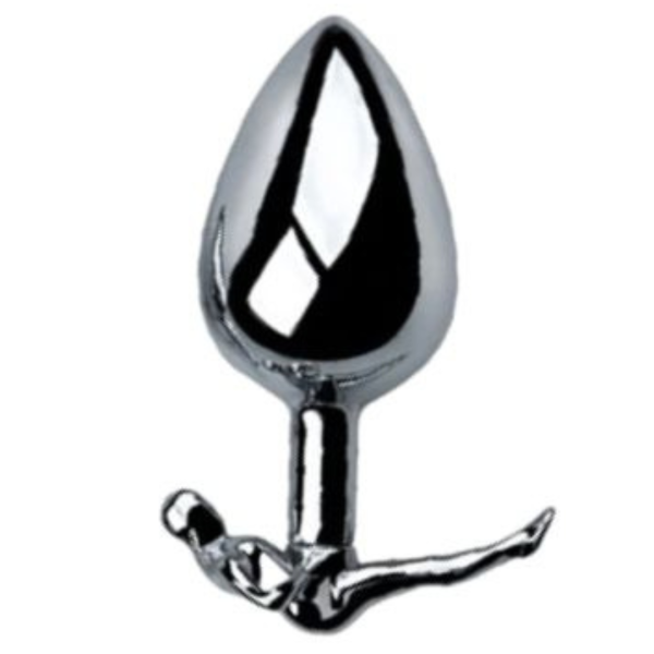 Plug Anal Tamanho M Com Formato de Homem na Base - 9x4CM - Image 4