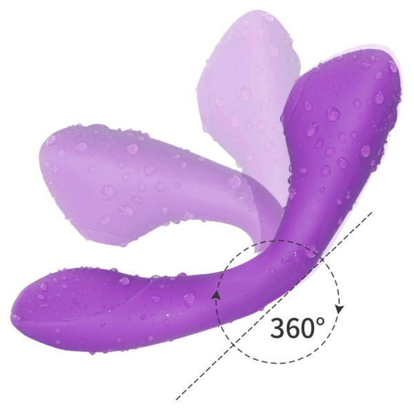 Vibrador Flexível Com Sugador de Clitóris 10 Velocidades USB - Image 5