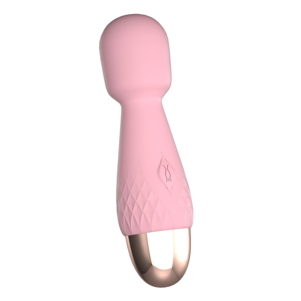Mini Massageador Corporal Aveludado Rosa Recarregável 10CM - Imagem 3
