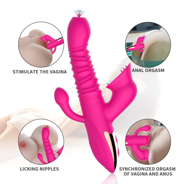 Vibrador Triplo Estimulador De Ponto G, Clitóris e Anal DIBE - Image 10