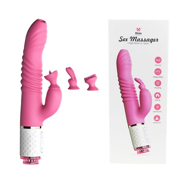 Vibrador Ponto G Com Estimulador Clitoriano de 03 Peças DIBE