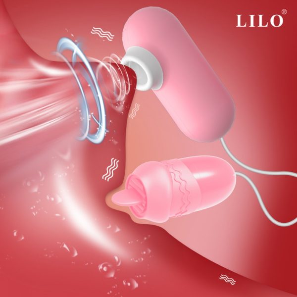 Vibrador Capsula Dupla Com Sugador e Língua Estimuladora USB - Image 5