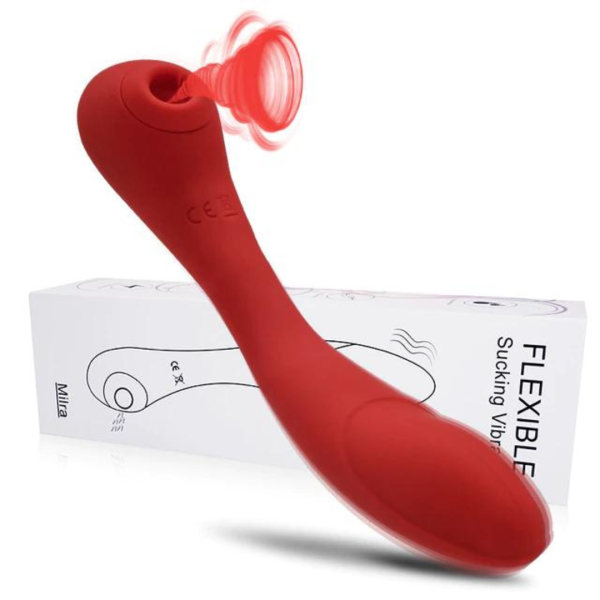 Vibrador Flexível Com Sugador de Clitóris 10 Velocidades USB - Image 6