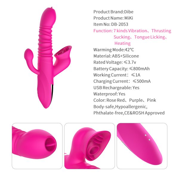 Vibrador Triplo Estimulador De Ponto G, Clitóris e Anal DIBE - Image 8