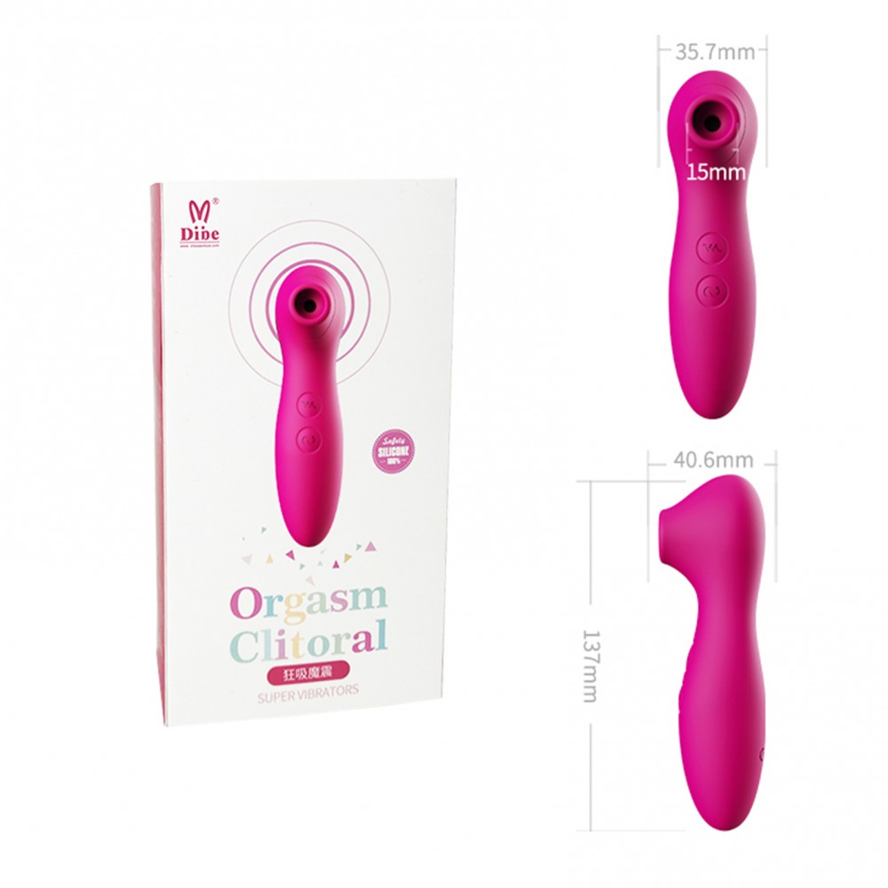 Vibrador Estimulador Clitoriano Com Sucção Recarregável DIBE - Imagem 3