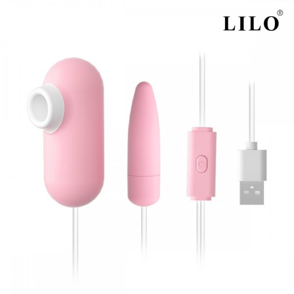 Vibrador Ponta Dupla com Capsula e Sugador 12 Velocidade USB - Image 4