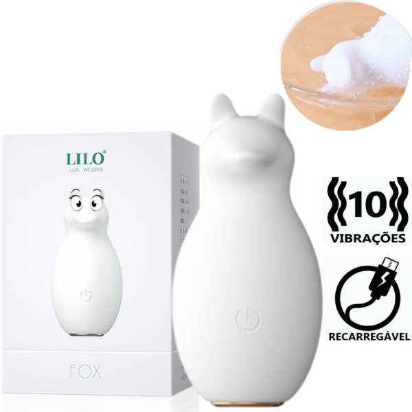 Mini Vibrador Fox Aveludado Estimulador de Clitóris e Seios