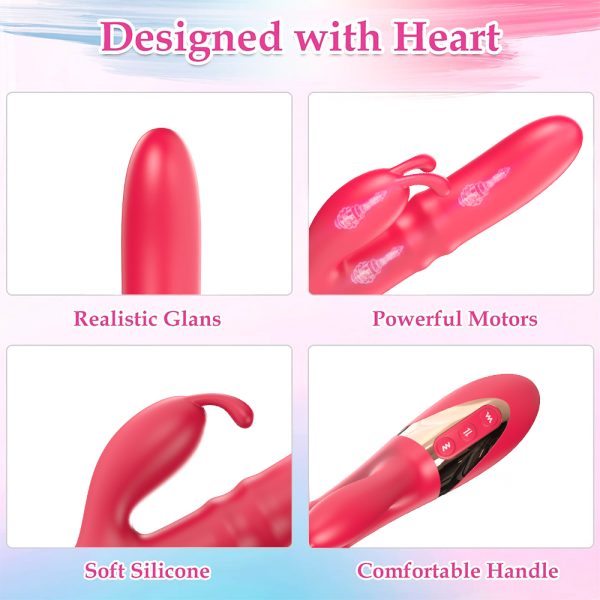 Vibrador de Ponto G Vai e Vem + Estimulador de Clitóris USB - Image 9