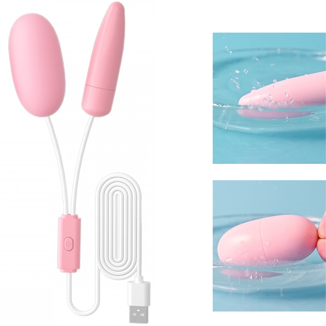 Vibrador Com Ponta Dupla, Bullet e Capsula de 12 Velocidades