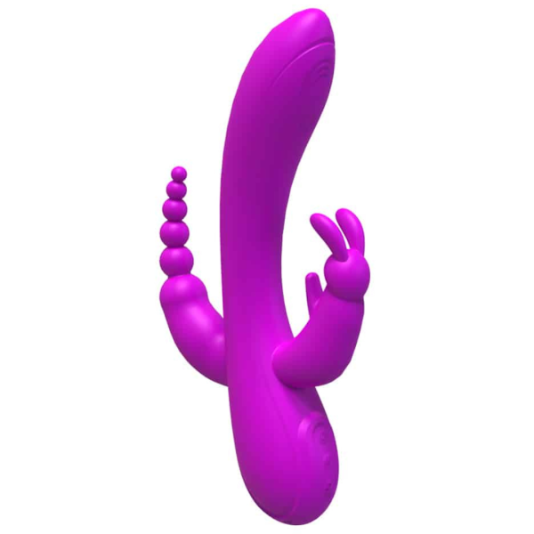 Vibrador Triplo Com Estimulador de Ponto G, Anal e Clitoris - Image 4