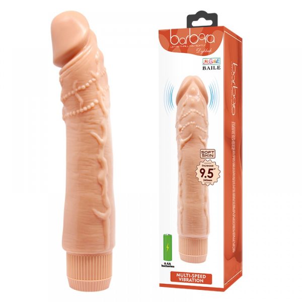 Prótese Realística com Vibrador Multivelocidade 24X4,3cm